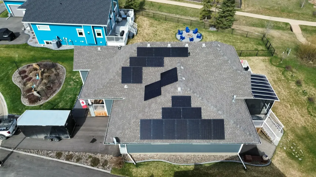 Solar installation in Fort Saskatchewan