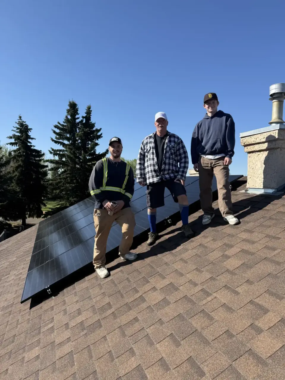 Solar Panel Installation Edmonton crew on a residential job site